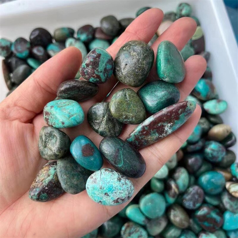 Chrysocolla Tumbled Blue Crystals and Green Crystals - DormVibes