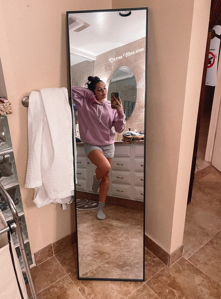 Classic Black Mountable Standing Full Length Mirror - DormVibes
