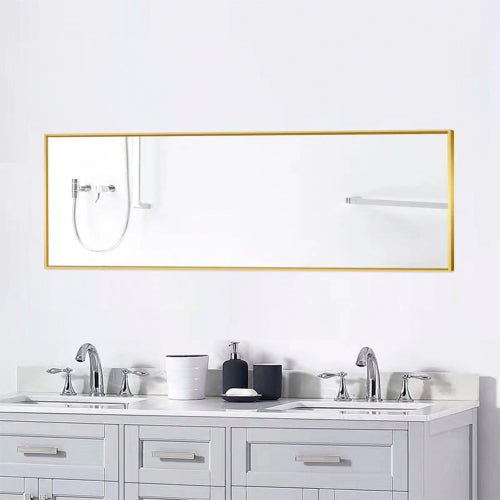 Classic Gold Mountable Standing Full Length Mirror - DormVibes