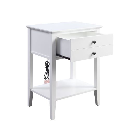 Classic USB Charging End Table - DormVibes