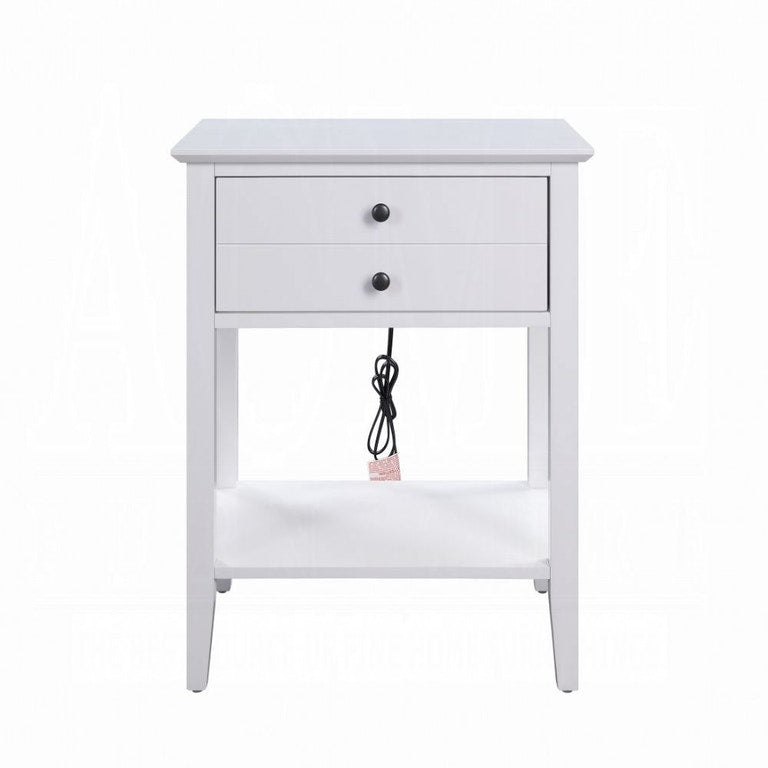 Classic USB Charging End Table - DormVibes