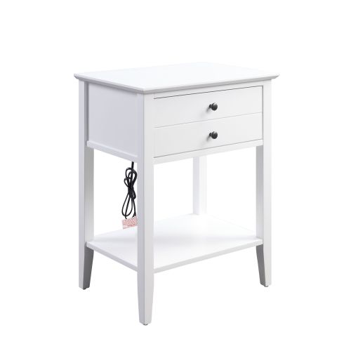 Classic USB Charging End Table - DormVibes