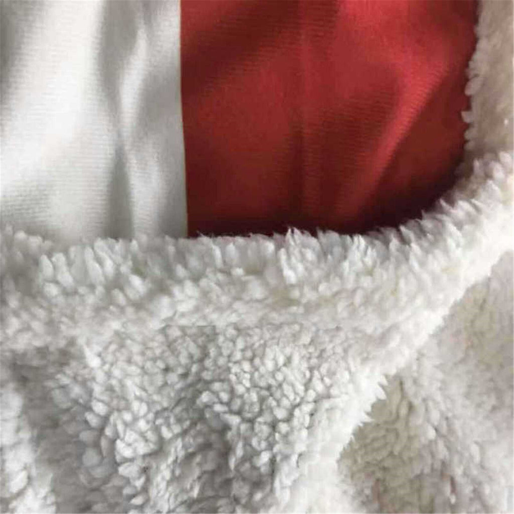 CLOOCL US & UK Flag Sherpa Blanket – Double Layer 3D Printed Fleece, Plush Throw Blankets for Sofas, Air Condition Quilts - DormVibes