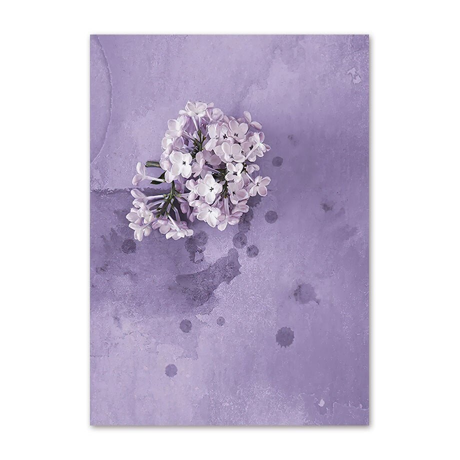 Coastal Lavender Lily Magnolia Wall Art Posters - DormVibes