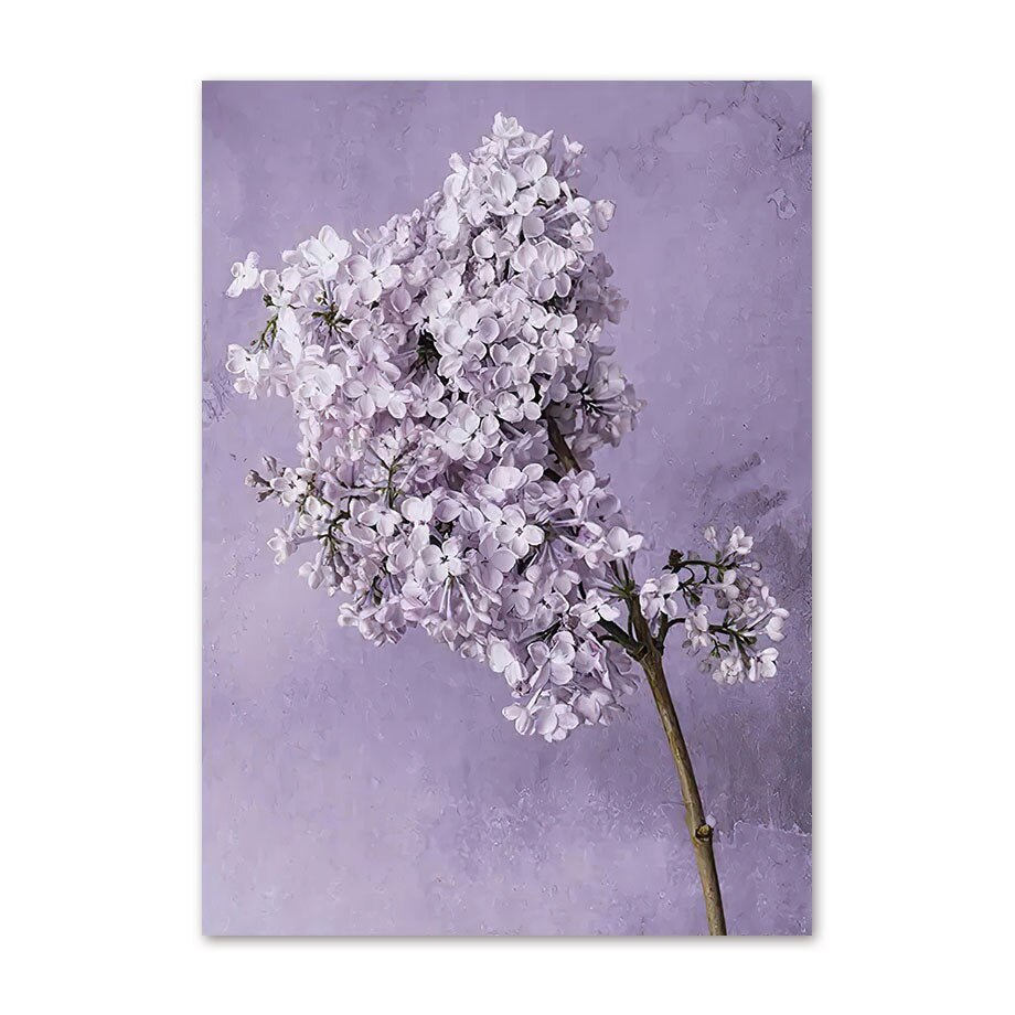 Coastal Lavender Lily Magnolia Wall Art Posters - DormVibes