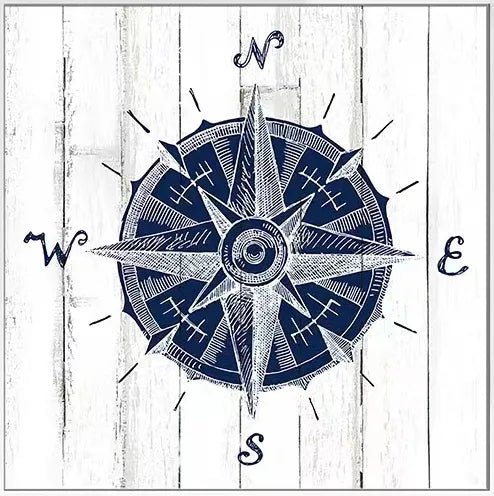 Coastal Wall Art Set: Nautical Charts, Lighthouse, Anchor, Compass - DormVibes