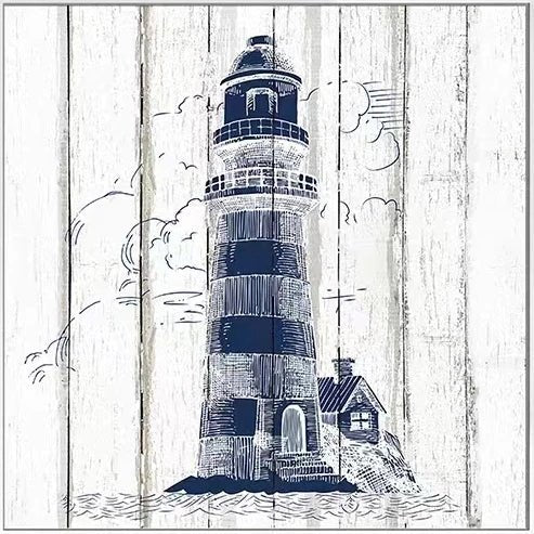 Coastal Wall Art Set: Nautical Charts, Lighthouse, Anchor, Compass - DormVibes