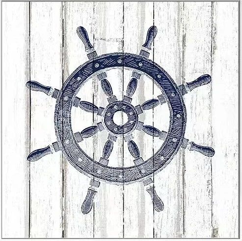 Coastal Wall Art Set: Nautical Charts, Lighthouse, Anchor, Compass - DormVibes