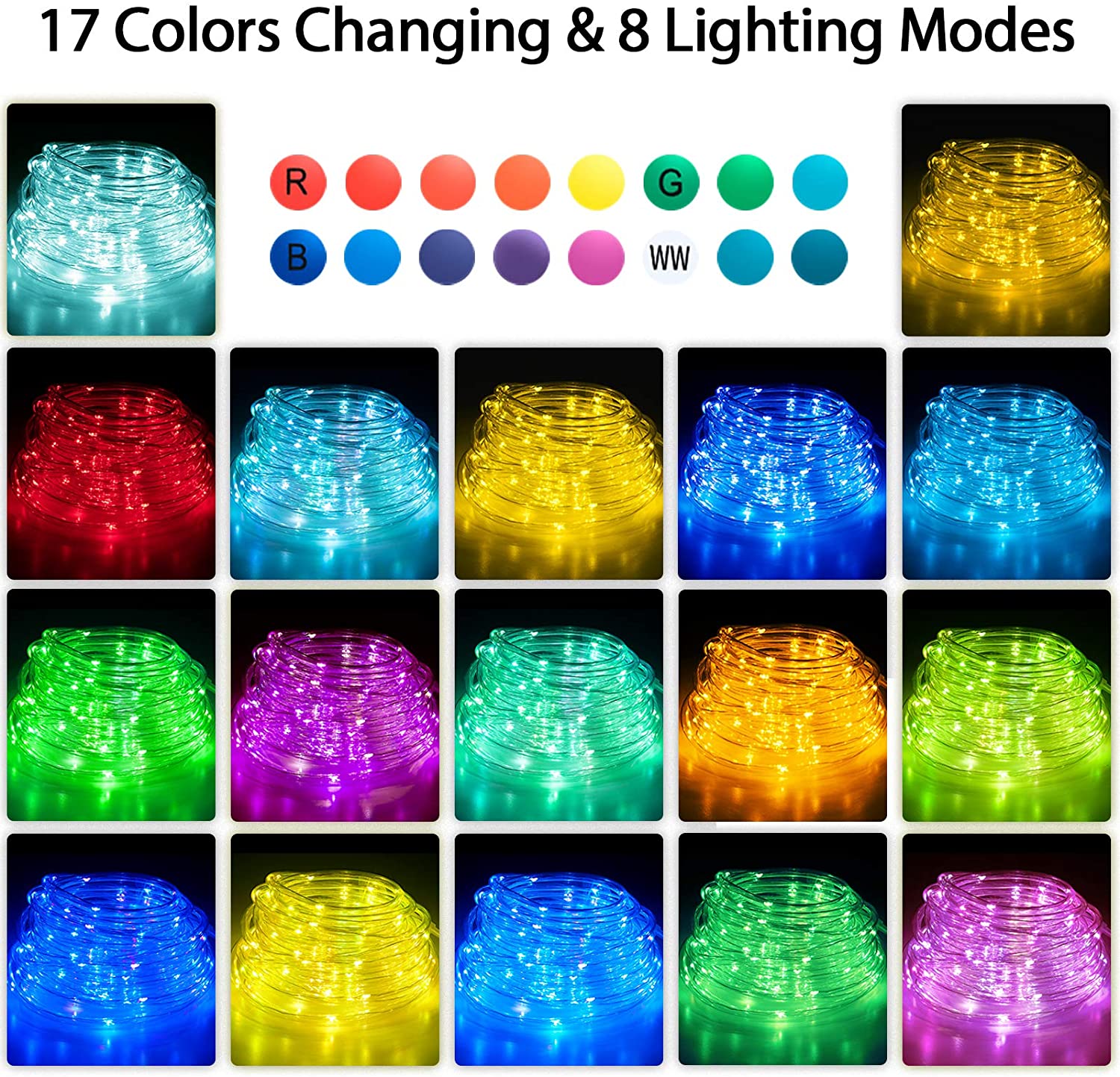 Rope Lights Colour Changing | Shelly Lighting