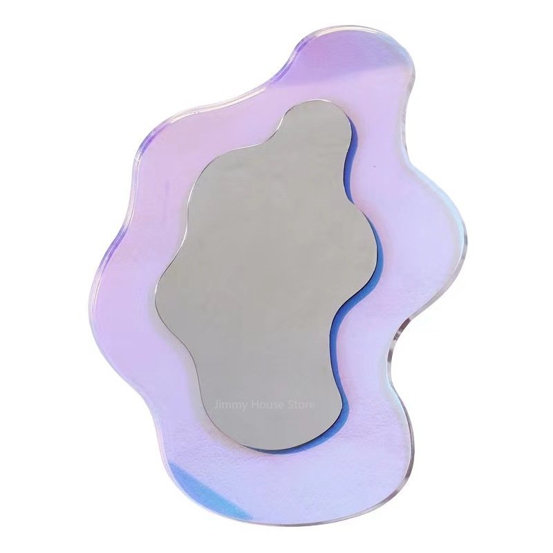 Colorful Acrylic Flower Mirror - Decorative Standing Mirror for Bedroom, Living Room, and Makeup Vanity - DormVibes