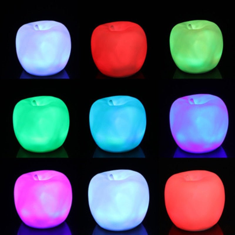 Colorful LED Night Light - Festival Apple Lamp for Living Room, Bedroom, and Party Atmosphere - DormVibes