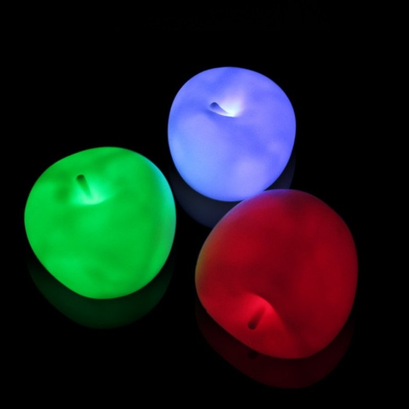 Colorful LED Night Light - Festival Apple Lamp for Living Room, Bedroom, and Party Atmosphere - DormVibes