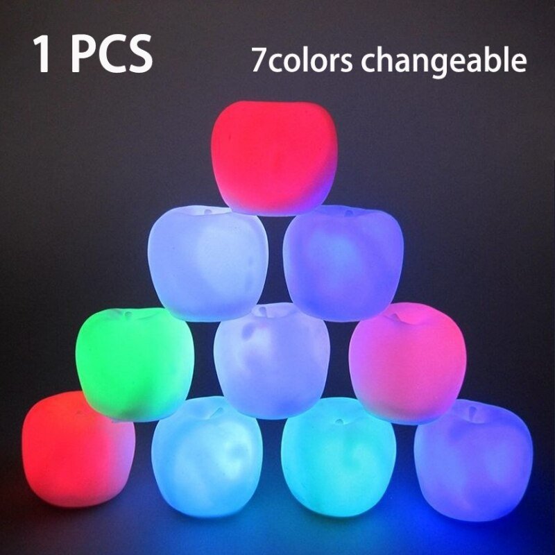 Colorful LED Night Light - Festival Apple Lamp for Living Room, Bedroom, and Party Atmosphere - DormVibes