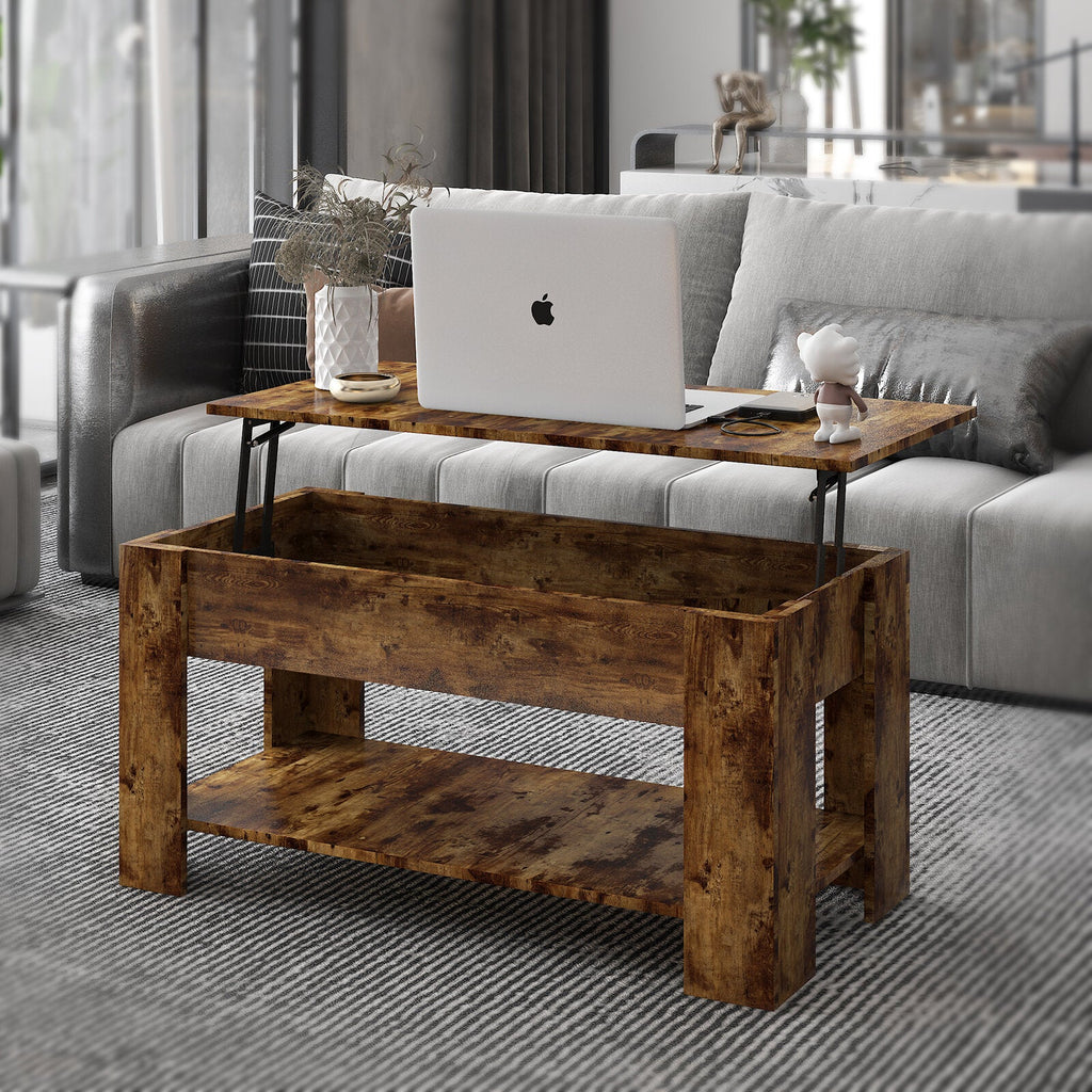 Contemporary Lift Top Coffee Table with Hidden Storage - DormVibes
