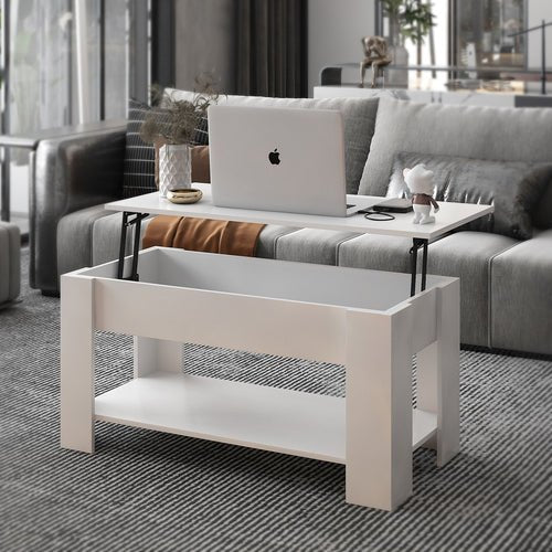Contemporary Lift Top Coffee Table with Hidden Storage - DormVibes