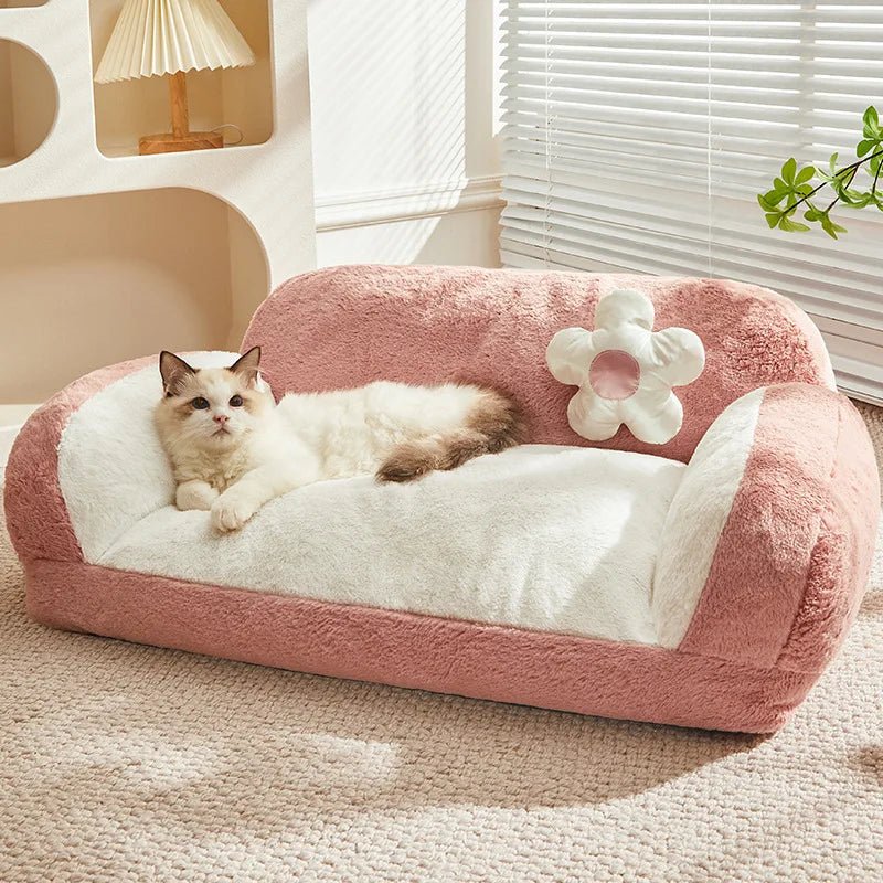 Cozy Plush Pet Bed: Perfect for Cats & Dogs - DormVibes