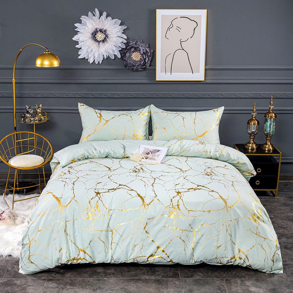 Crackled Glam Bed Set - DormVibes