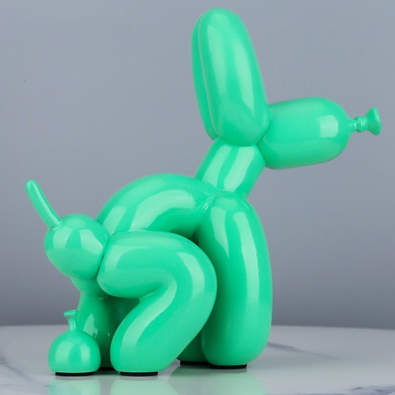 Creative Balloon Dog Pooping Funny Statue Desk Ornament - DormVibes