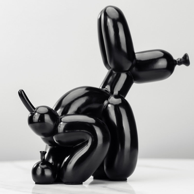 Creative Balloon Dog Pooping Funny Statue Desk Ornament - DormVibes