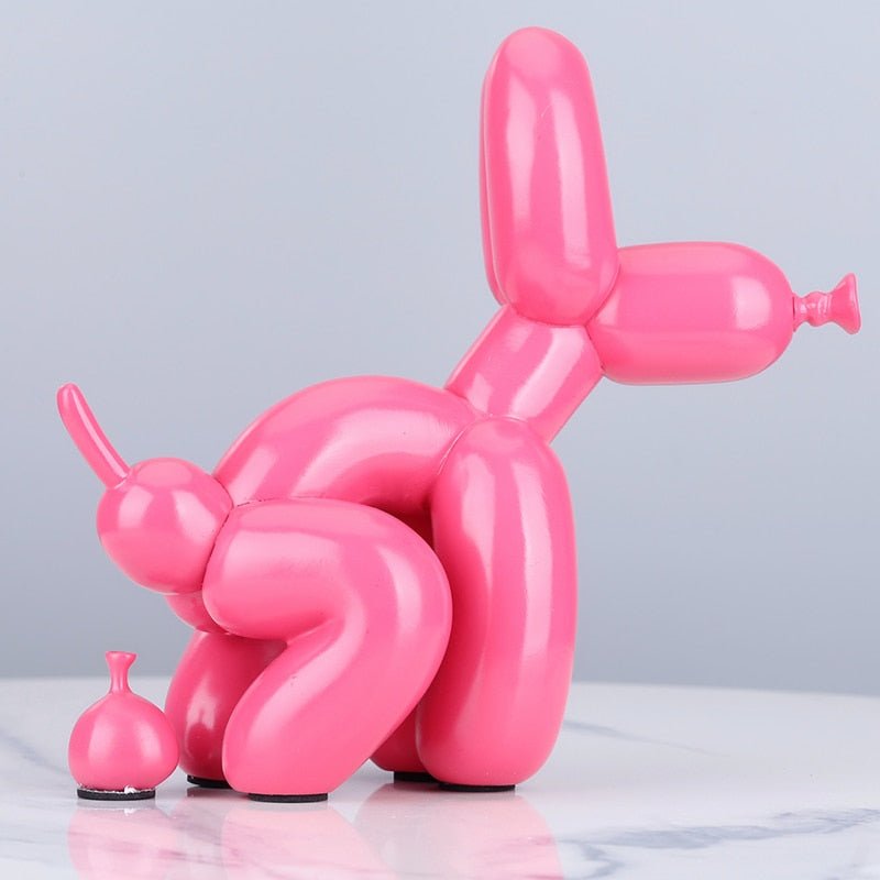 Creative Balloon Dog Pooping Funny Statue Desk Ornament - DormVibes