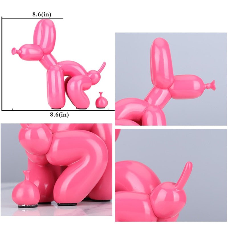 Creative Balloon Dog Pooping Funny Statue Desk Ornament - DormVibes