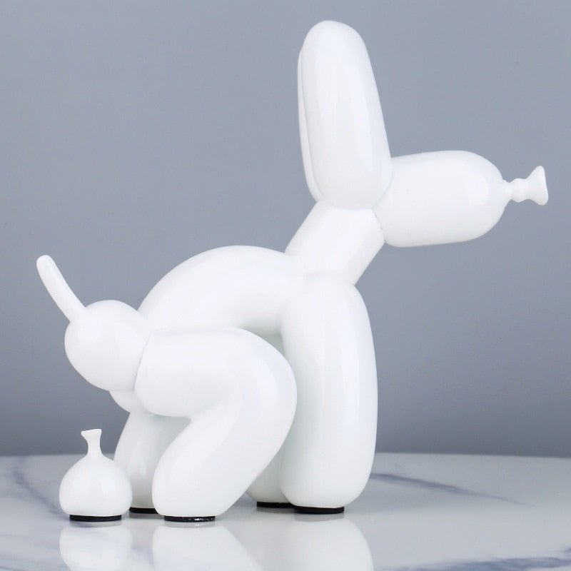 Creative Balloon Dog Pooping Funny Statue Desk Ornament - DormVibes