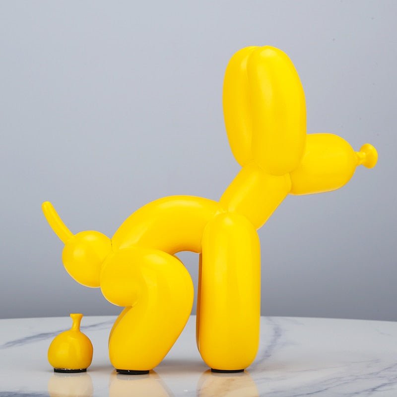 Creative Balloon Dog Pooping Funny Statue Desk Ornament - DormVibes