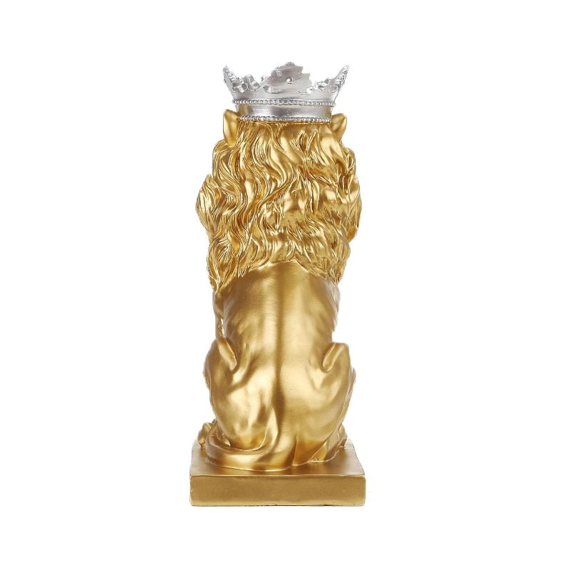 Crown Lions Figurine Desk Ornament - DormVibes