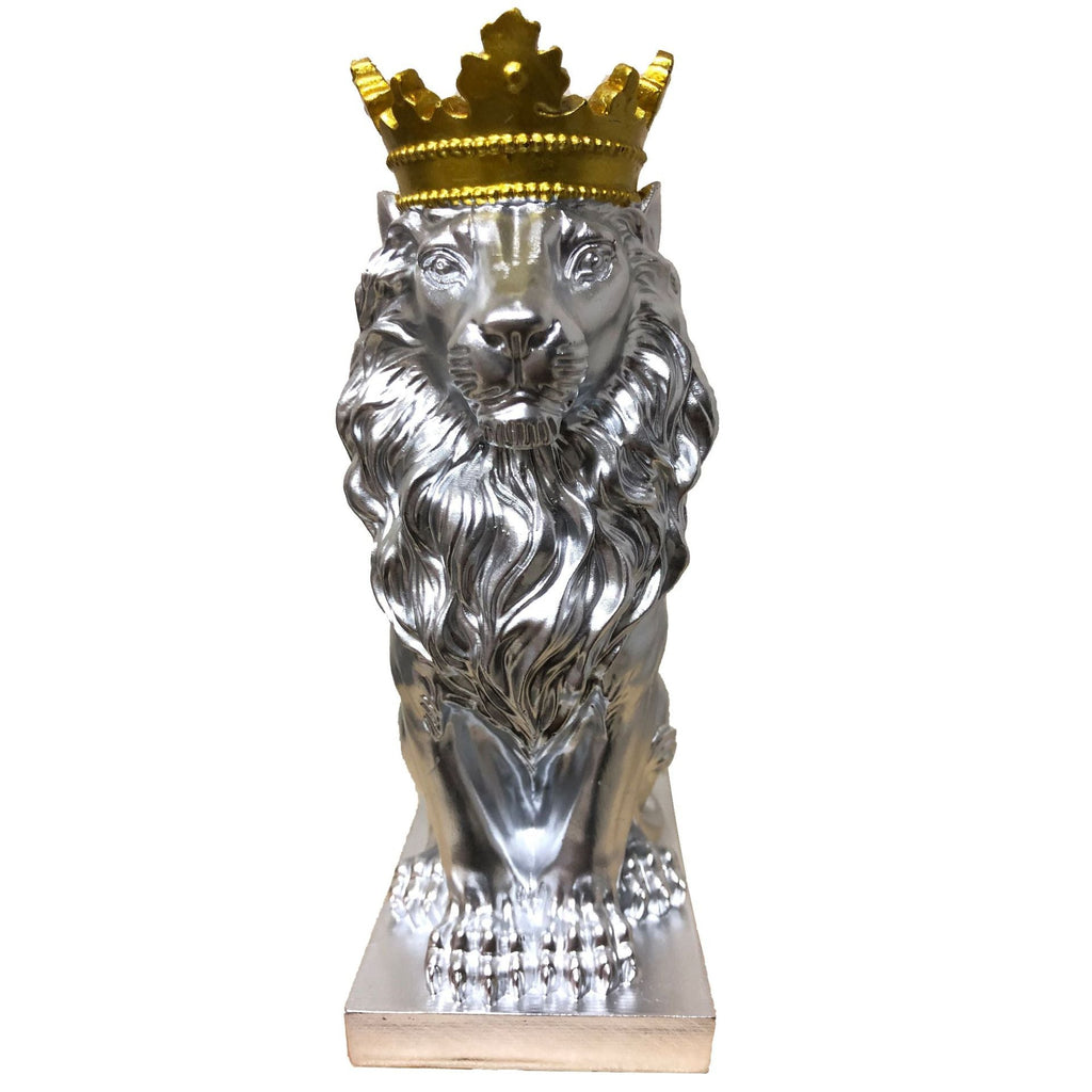 Crown Lions Figurine Desk Ornament - DormVibes