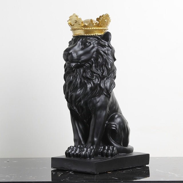 Crown Lions Figurine Desk Ornament - DormVibes