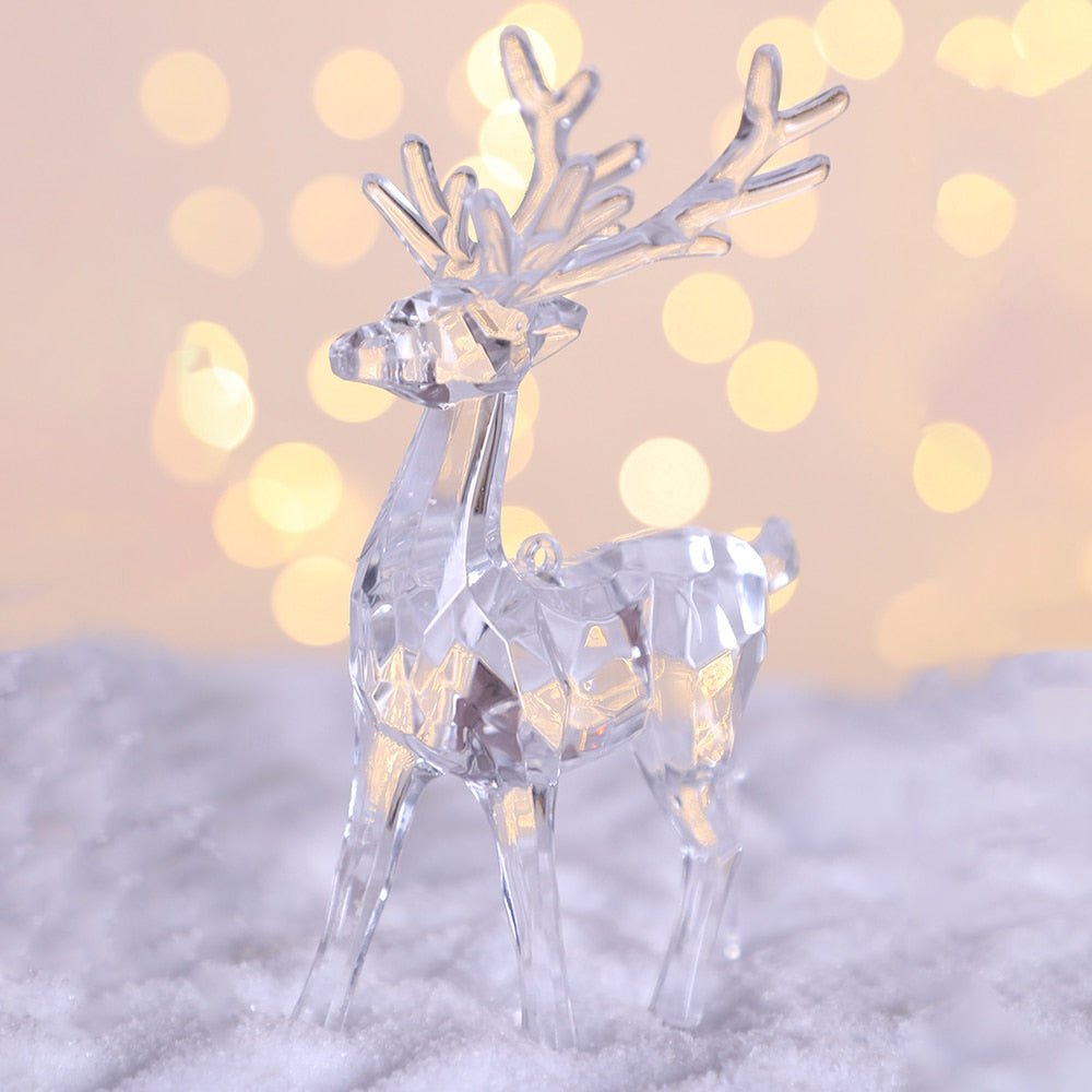 Crystal Deer Figurines Desk Ornament - DormVibes
