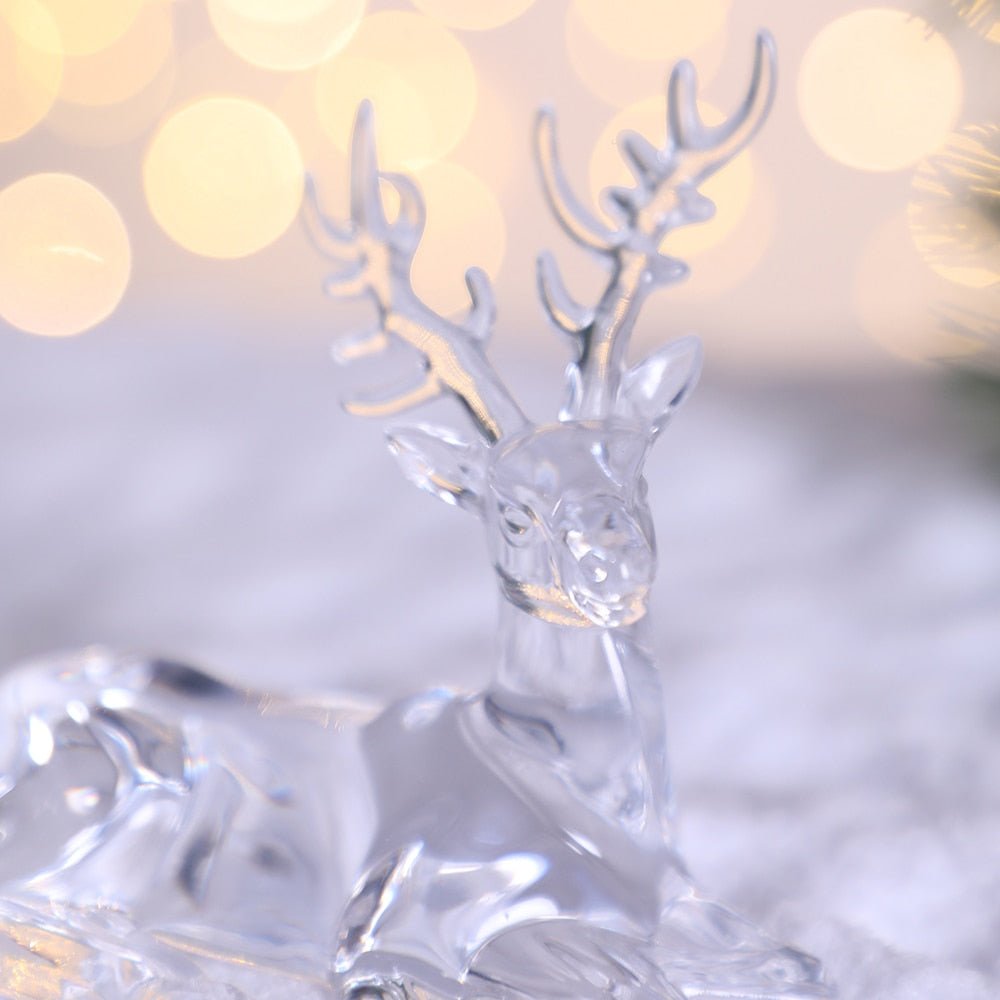 Crystal Deer Figurines Desk Ornament - DormVibes