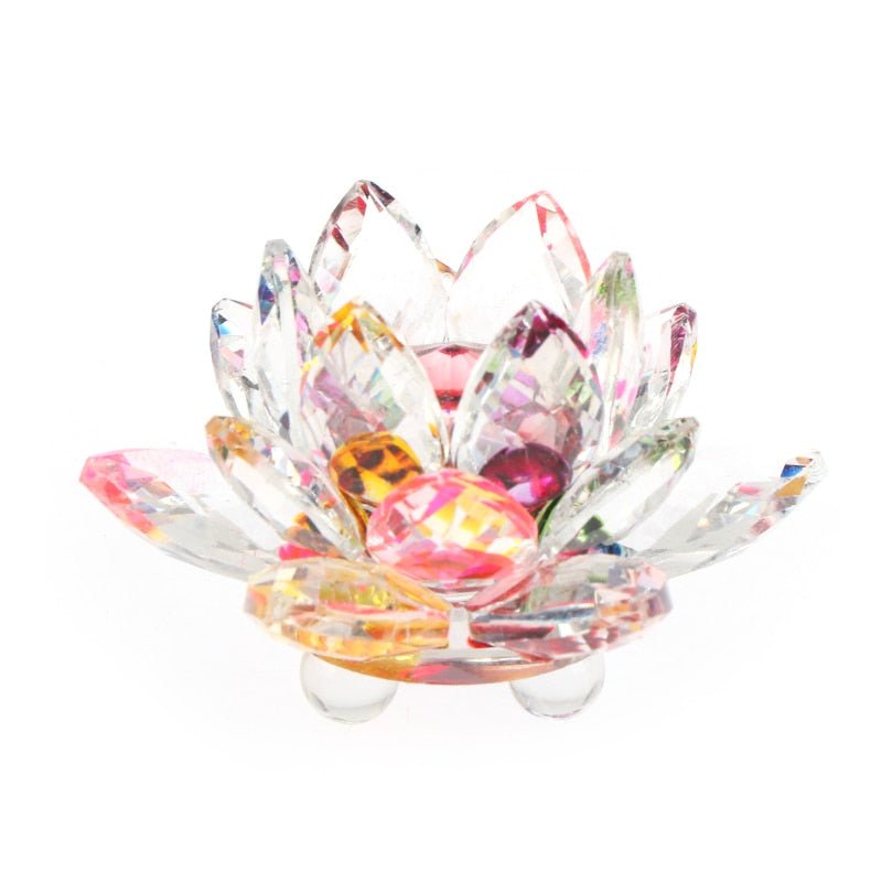 Crystal Lotus Flower Desk Ornament - DormVibes