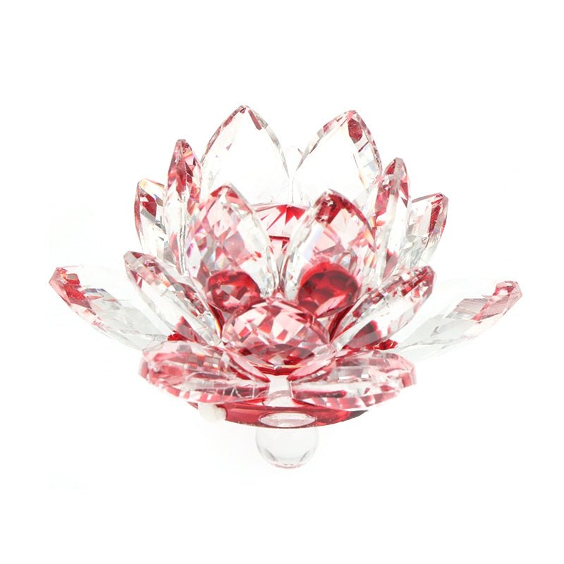 Crystal Lotus Flower Desk Ornament - DormVibes