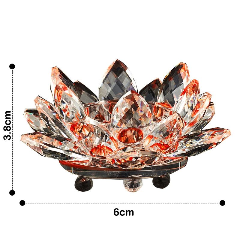 Crystal Lotus Flower Desk Ornament - DormVibes