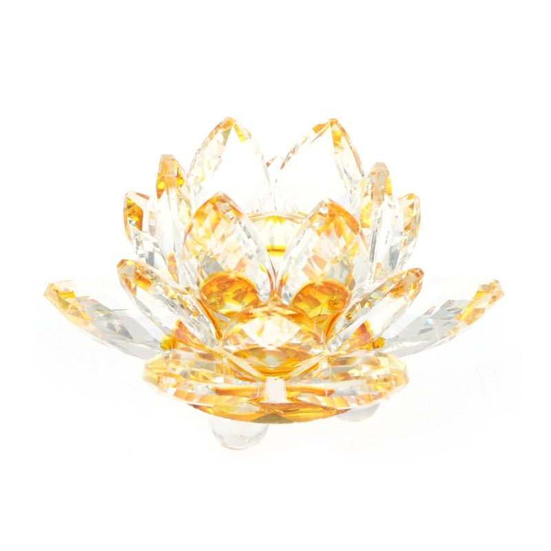 Crystal Lotus Flower Desk Ornament - DormVibes