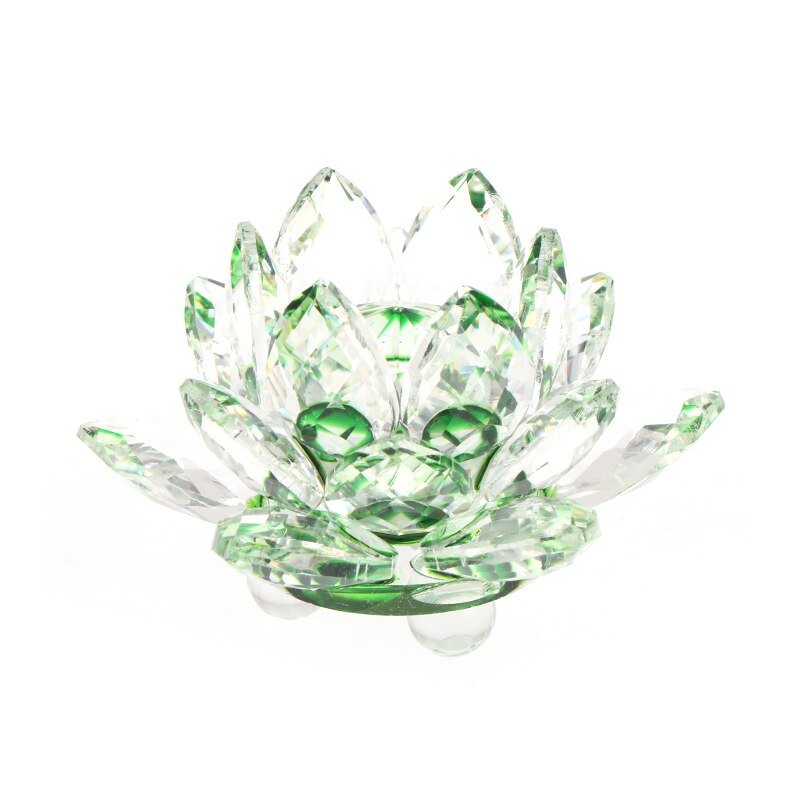 Crystal Lotus Flower Desk Ornament - DormVibes