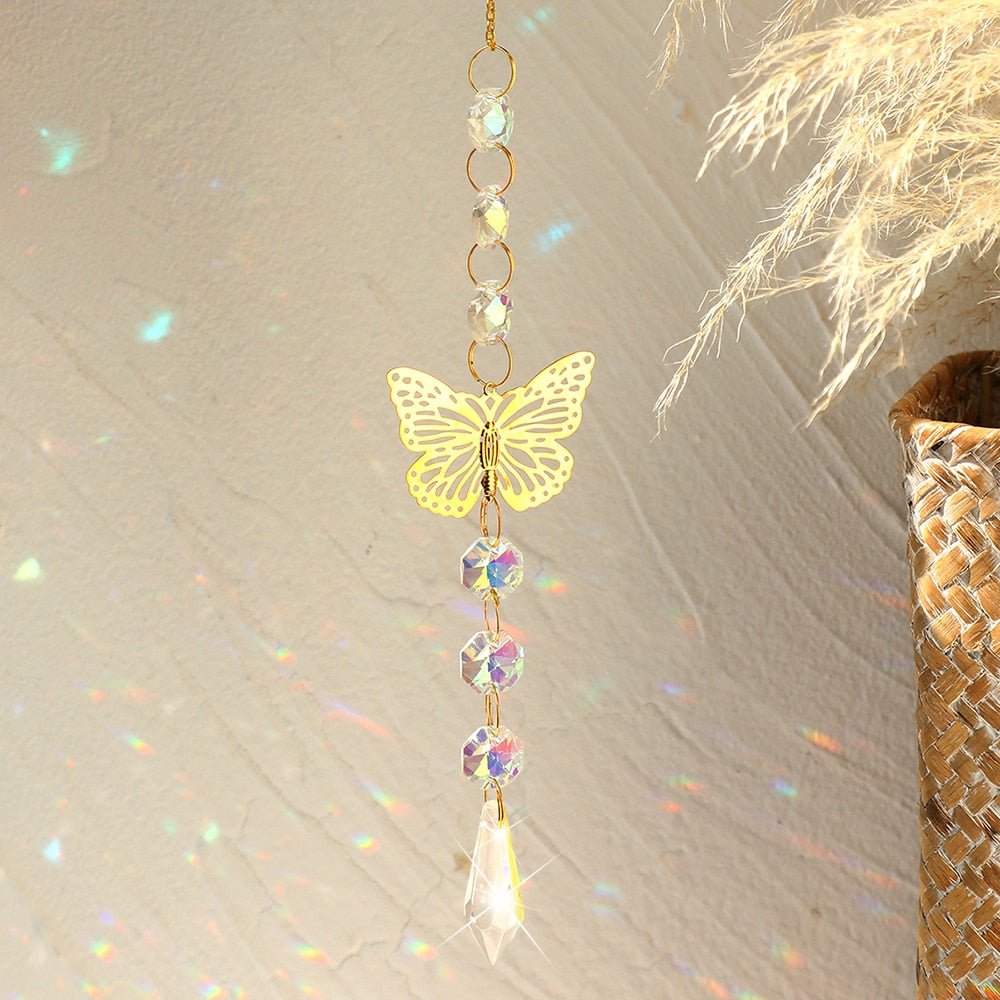 Crystal Sun and Moon Aesthetic Suncatcher - DormVibes