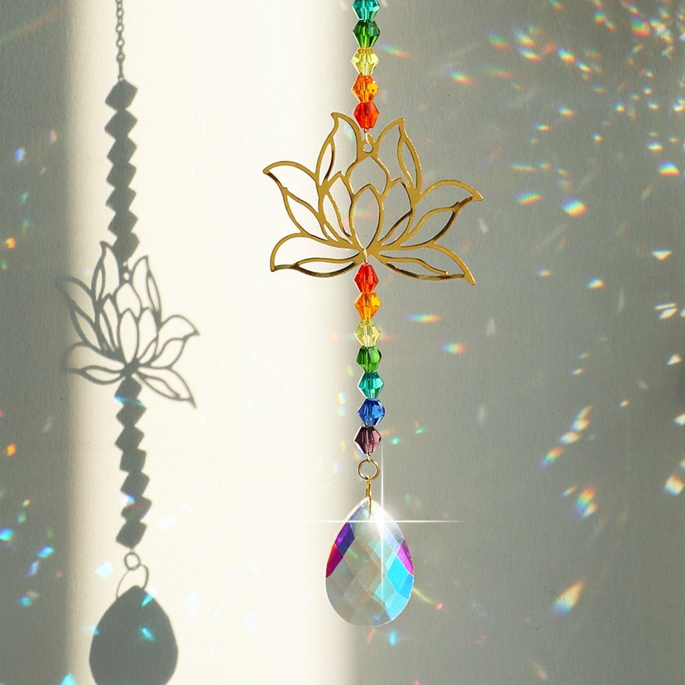 Crystal Sun and Moon Aesthetic Suncatcher - DormVibes