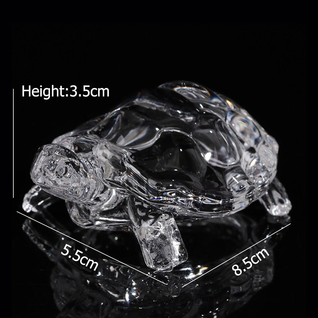 Crystal Turtle Figurine Desk Ornament - DormVibes