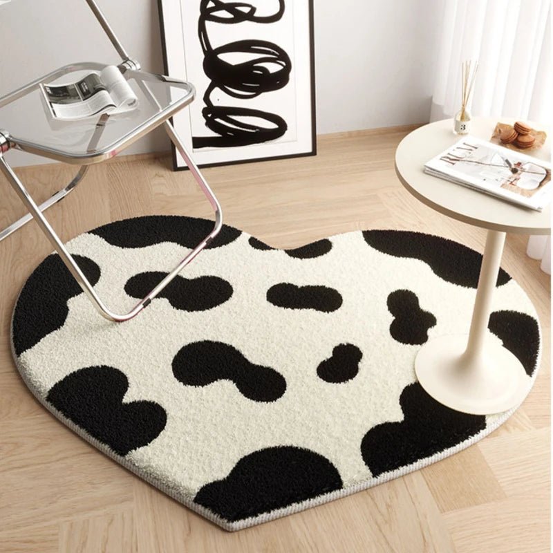 Cute Heart-Shaped Plush Tufted Carpets Rug: Fashionable & Fluffy - DormVibes