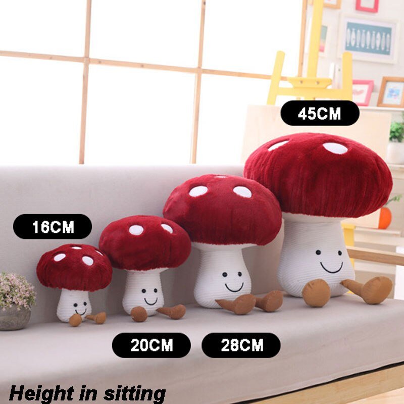 Cute Mushroom Pillow Stuffed Plush Toys - DormVibes