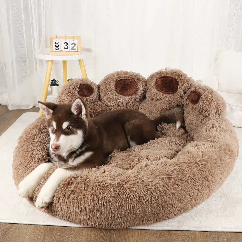 Cute Paw-Shaped Dog Sofa Beds: Warm & Washable - DormVibes