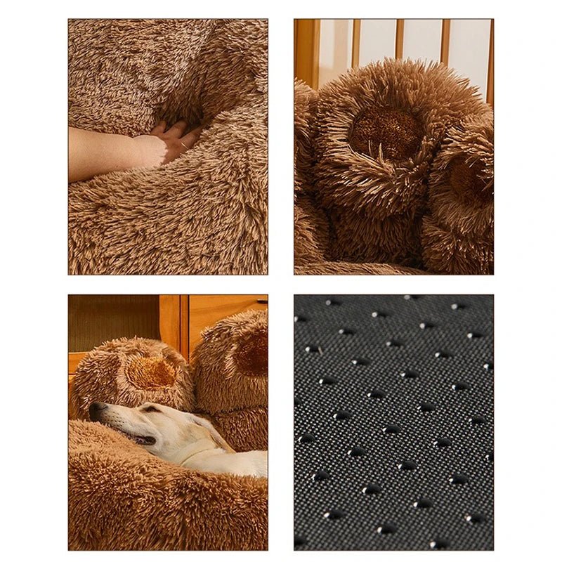 Cute Paw-Shaped Dog Sofa Beds: Warm & Washable - DormVibes