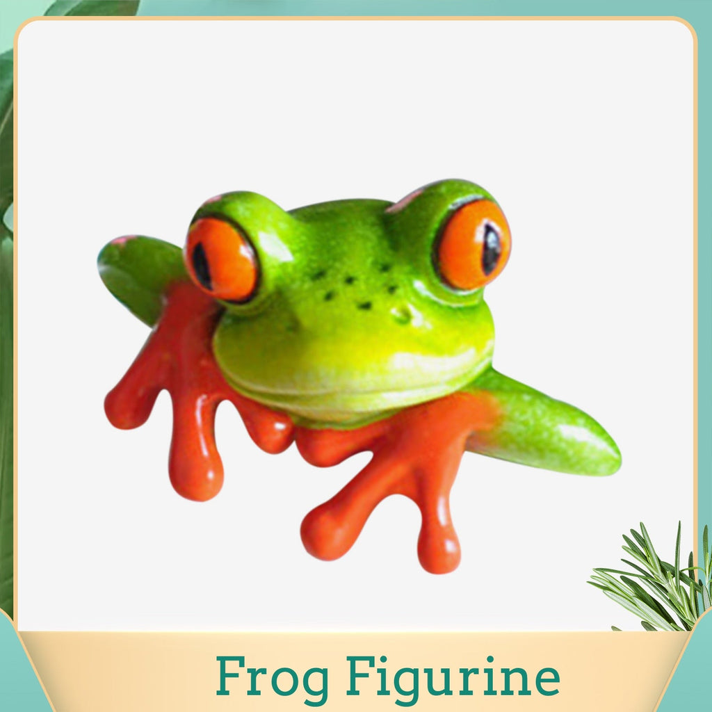 Cute Small Frog Figurine Desk Ornament - DormVibes