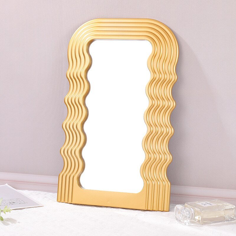 Desk Mirror Wavy Aesthetic Room Decor - DormVibes