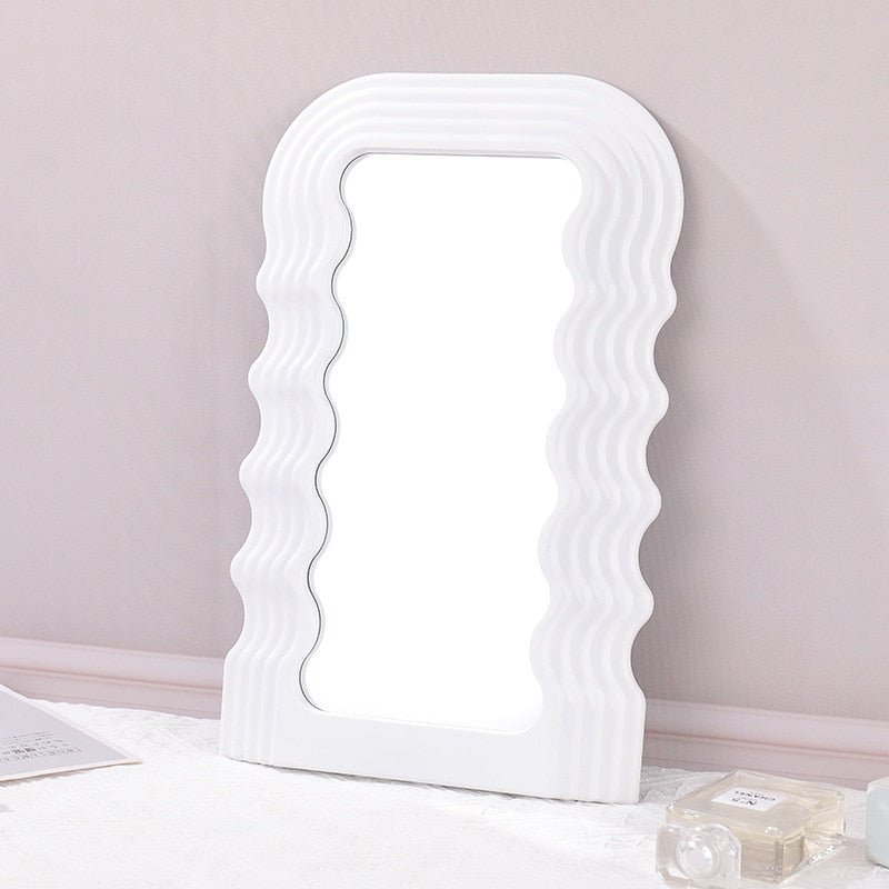 Desk Mirror Wavy Aesthetic Room Decor - DormVibes