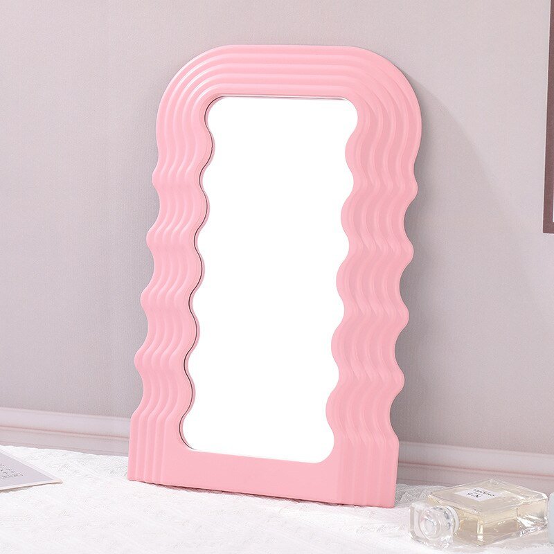 Desk Mirror Wavy Aesthetic Room Decor - DormVibes