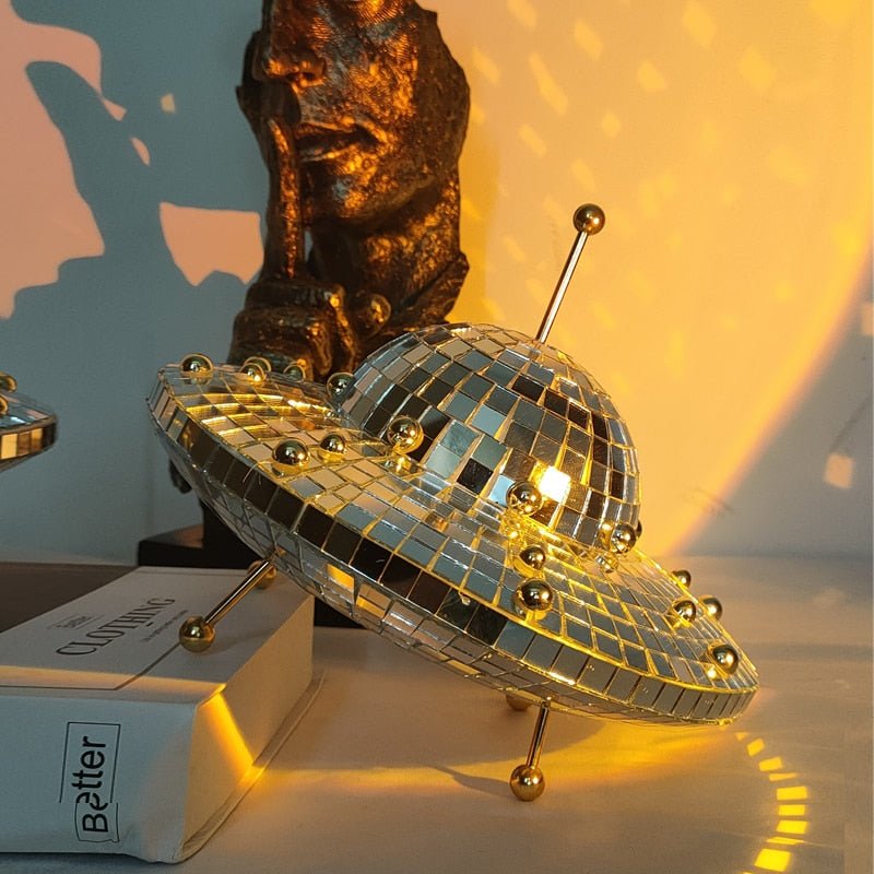 Desk Ornament Disco Ball UFO Space World - DormVibes