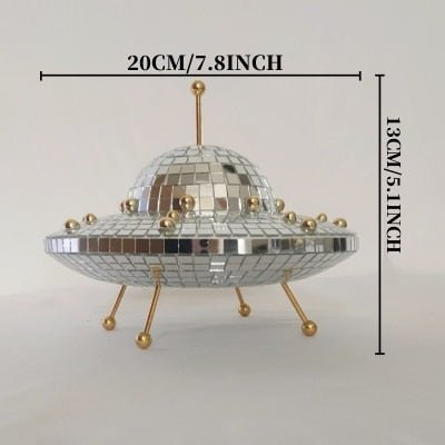 Desk Ornament Disco Ball UFO Space World - DormVibes